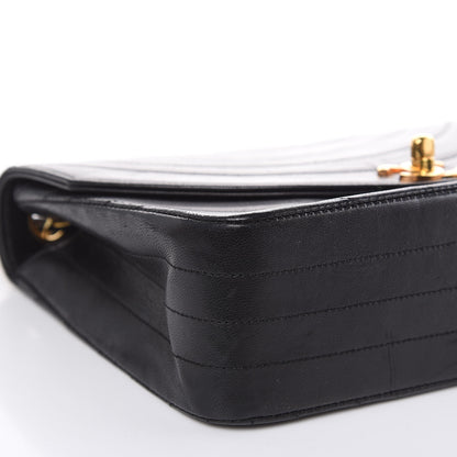Chanel Lambskin Ribbon Quilted Small Single Flap Black 9 of 16