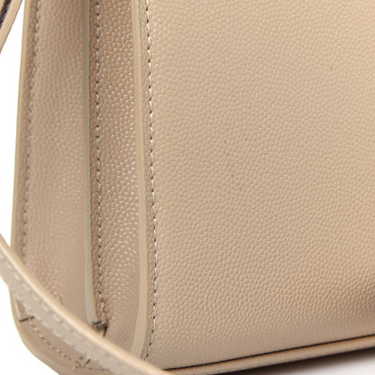 Saint Laurent Grain de Poudre Mini Classic Monogram Cassandra Top Handle Beige 11 of 11