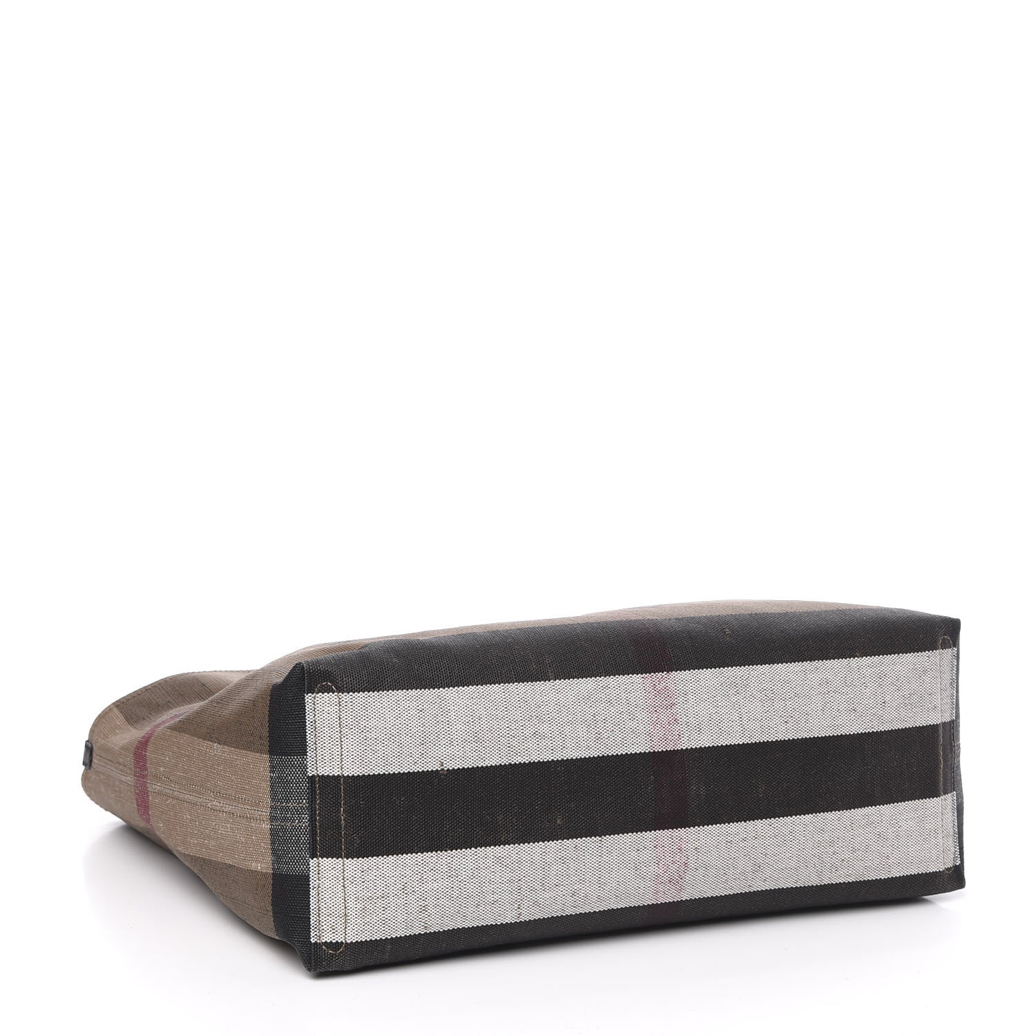 Burberry Coated Canvas Mega Check Medium Doodle Tote Black 4 of 13