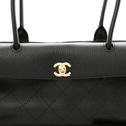 Chanel Grained Calfskin Stitched Urban Essentials Small Shopping Bag Black 8 of 10