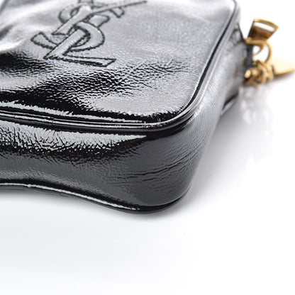 Saint Laurent Textured Patent Monogram Mini Wristlet Black 6 of 9