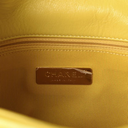 Chanel Lambskin Quilted Medium 19 Flap Yellow 8 of 11