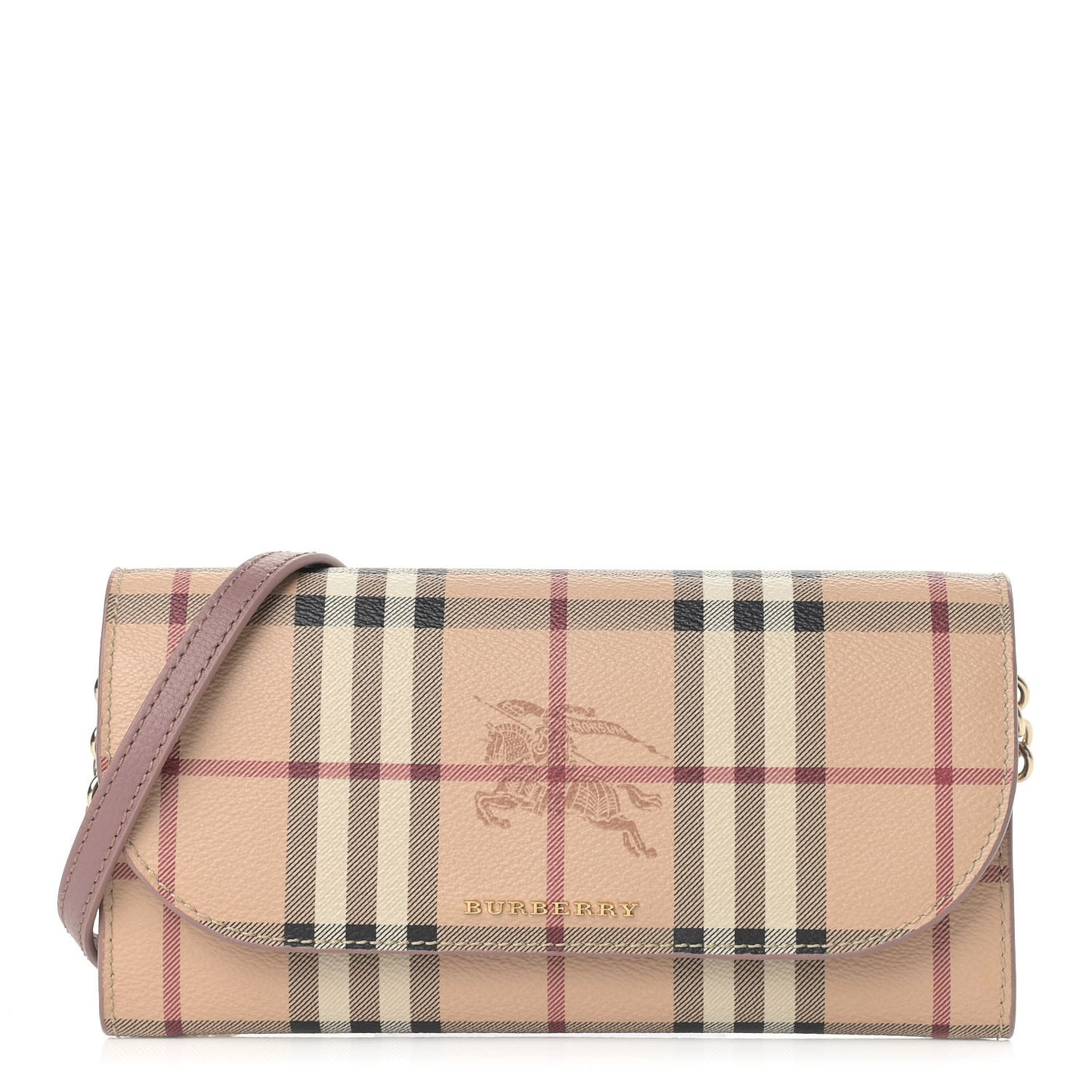 Haymarket Check Henley Wallet On Chain Dusty Pink