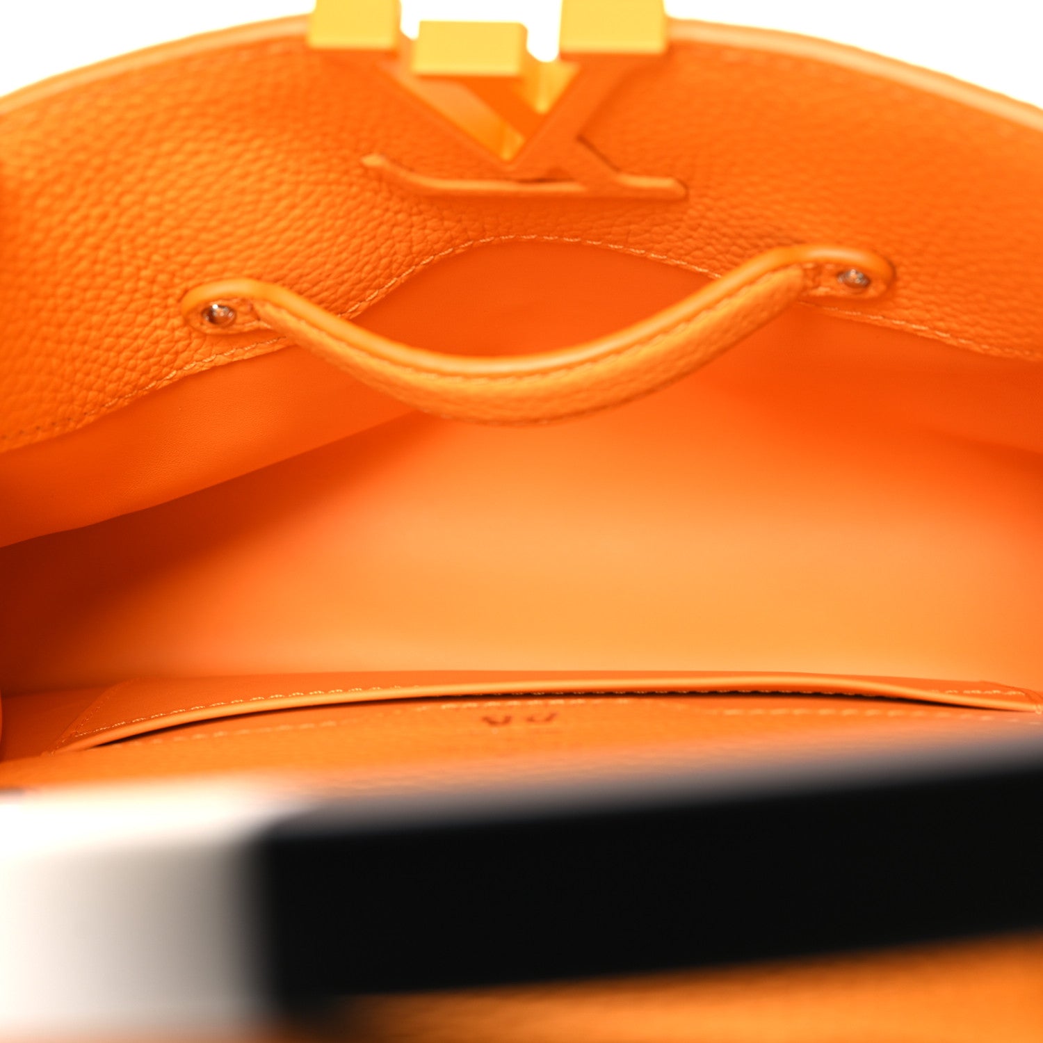 Louis Vuitton Taurillon Daniel Buren Artycapucines MM Orange White 6 of 12