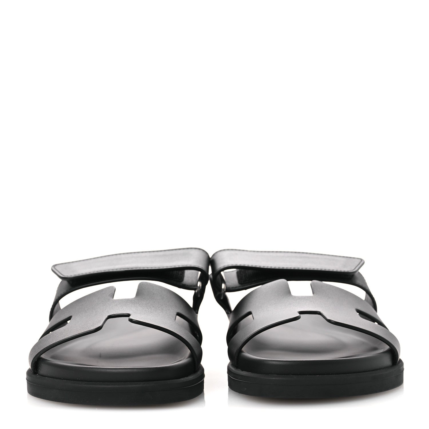 Hermes Calfskin Womens Chypre Sandals 36 Black 3 of 9