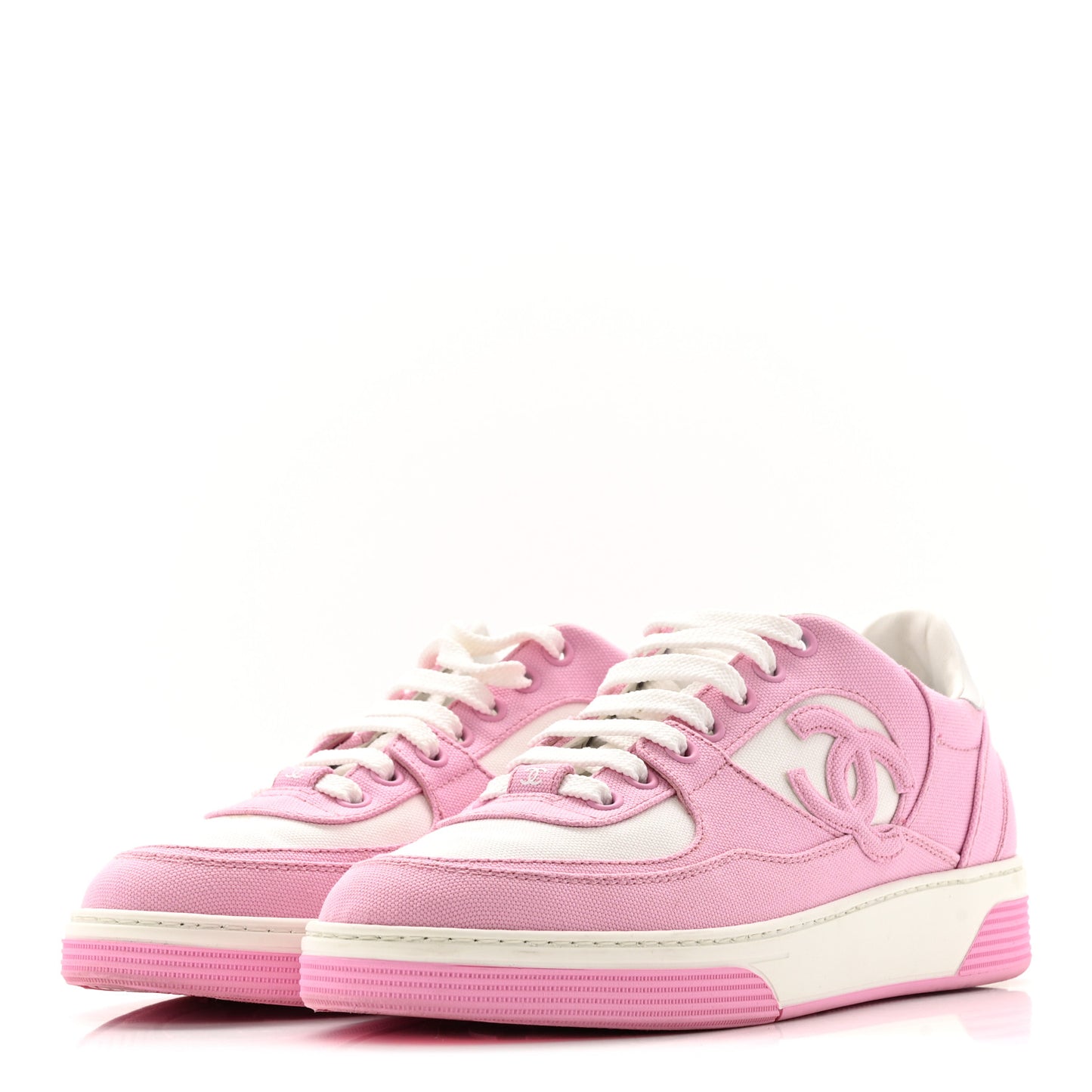 Cotton Sneakers 38 Pink White