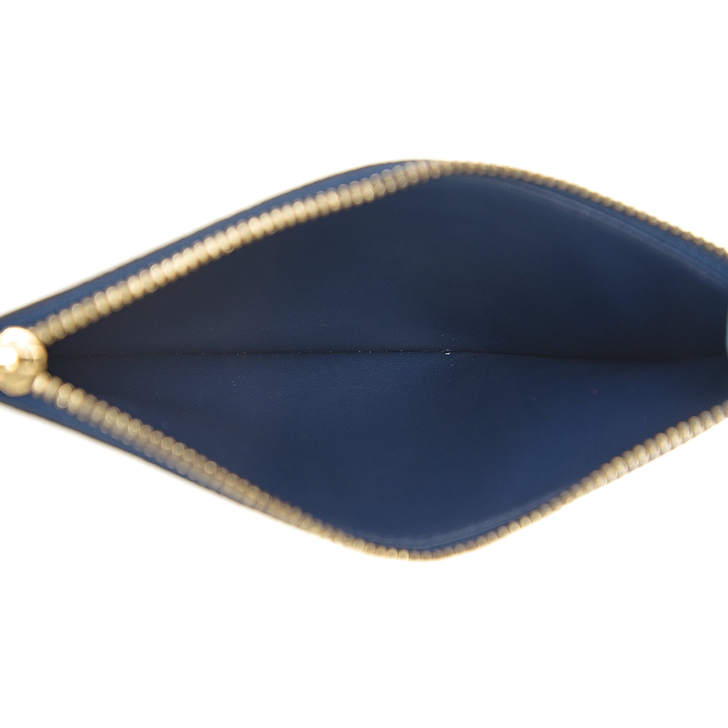 Louis Vuitton Calfskin Jeanne Wallet Zippered Insert Dark Blue 4 of 5