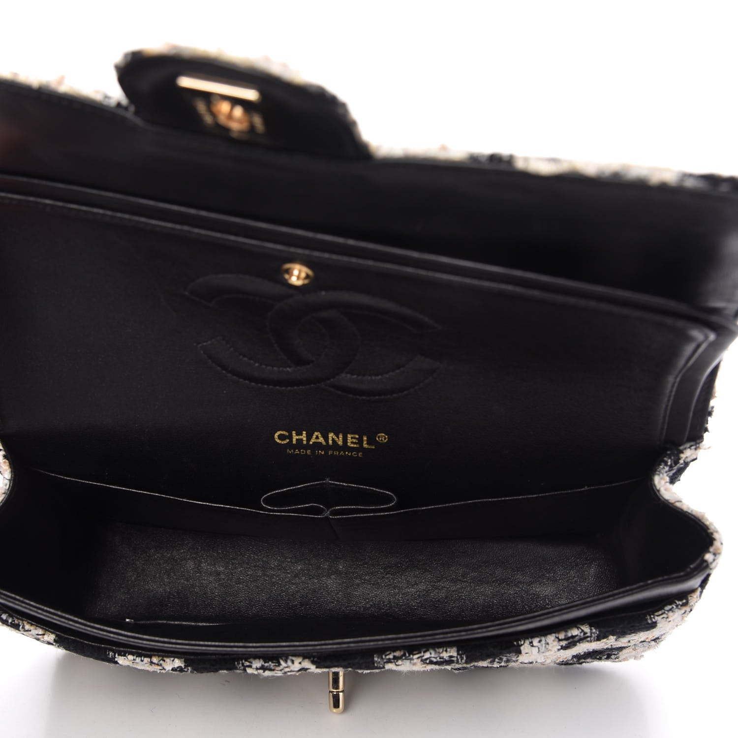 Chanel Tweed Quilted Medium Double Flap Multicolor 5 of 10