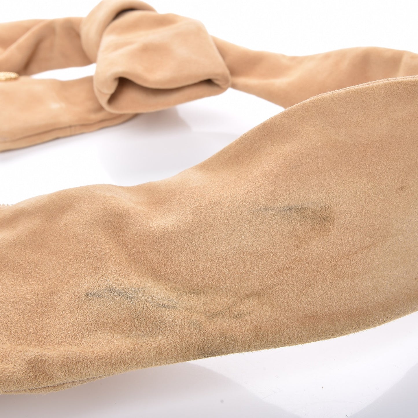 Suede Lambskin Large Girl Bag Beige Black