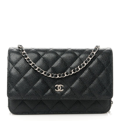 Chanel Caviar Quilted Wallet on Chain WOC Black 1 of 12