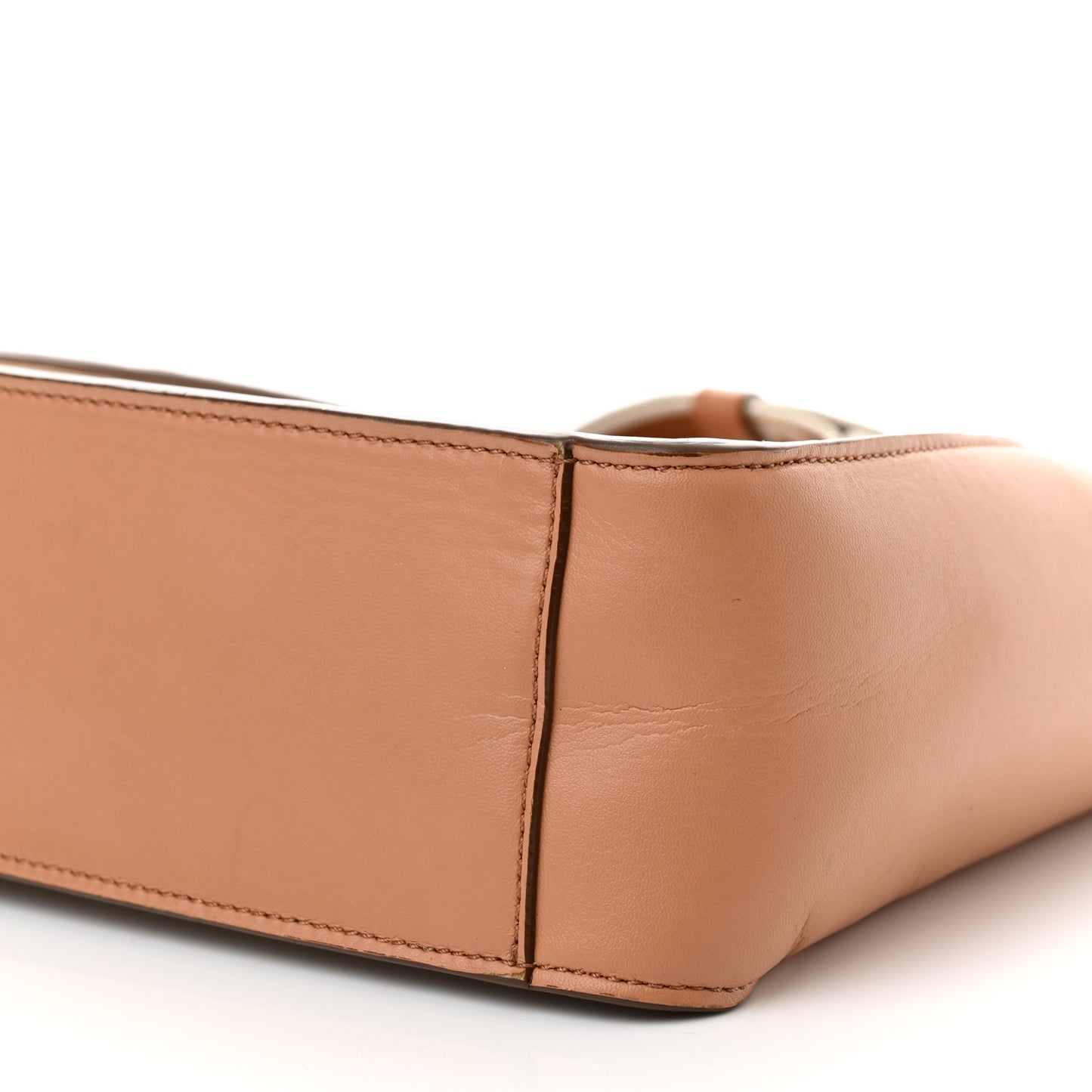 Eco Alter Nappa Perforated Logo Mini Crossbody Beige