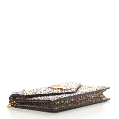 Saint Laurent Glitter Monogram Envelope Chain Wallet Multicolor 4 of 11