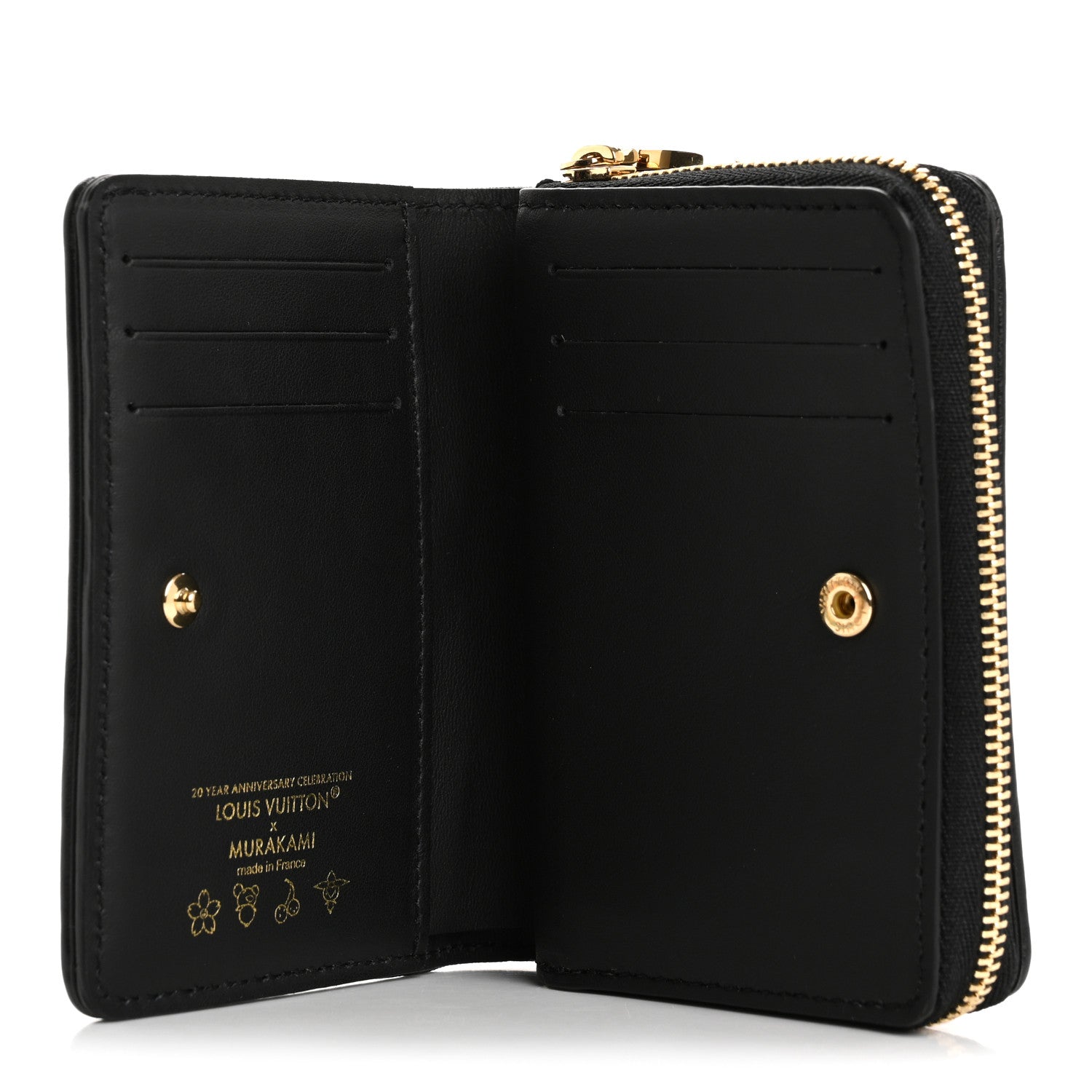 Louis Vuitton LV X TM Lambskin Embossed Monogram Multicolor Lou Coussin Wallet Black 5 of 7