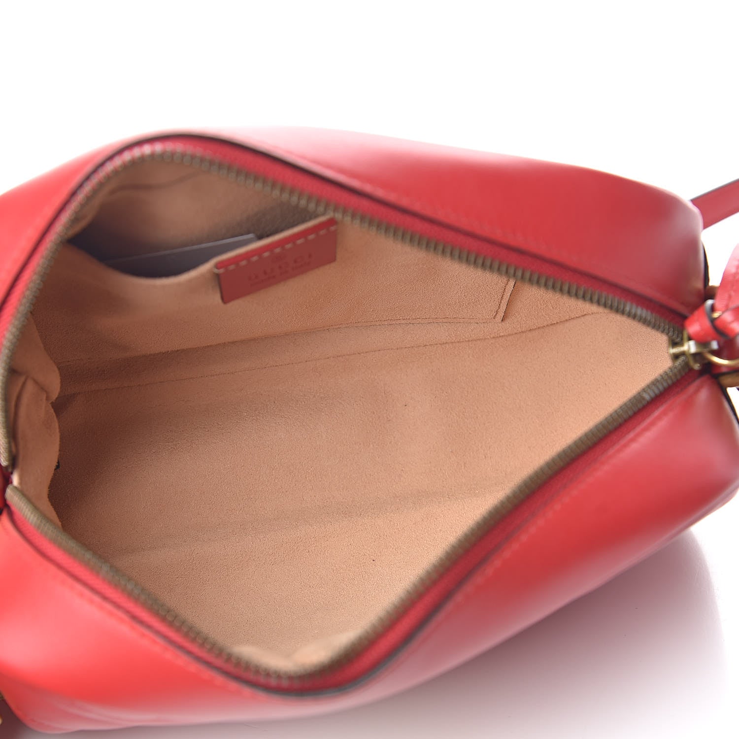 Gucci Calfskin Matelasse Small GG Marmont Chain Shoulder Bag Hibiscus Red 5 of 10