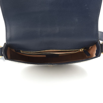 Gucci GG Supreme Monogram Small Messenger Shoulder Bag Beige Blue Navy 5 of 11