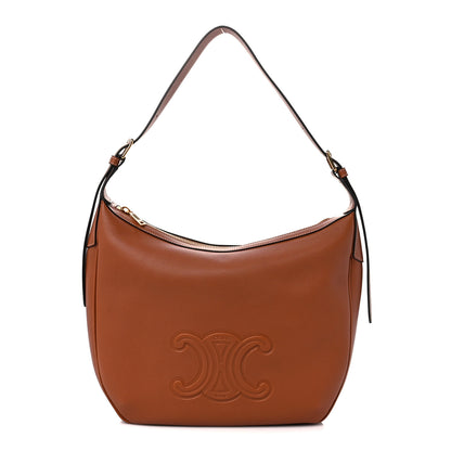 Celine Supple Calfskin Triomphe Heloise Shoulder Bag Tan 1 of 11