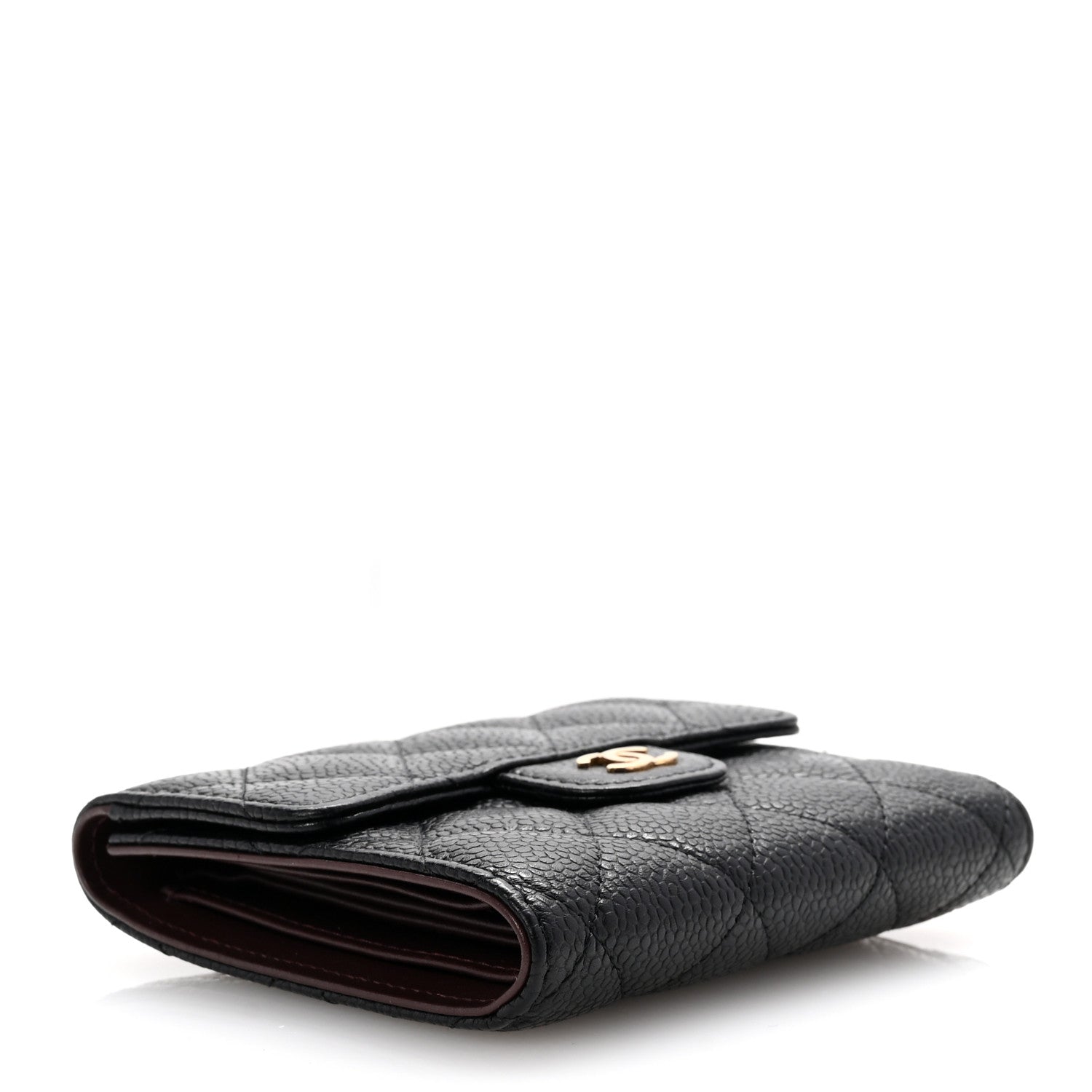 Chanel Caviar Quilted Compact Flap Wallet Black 4 of 9