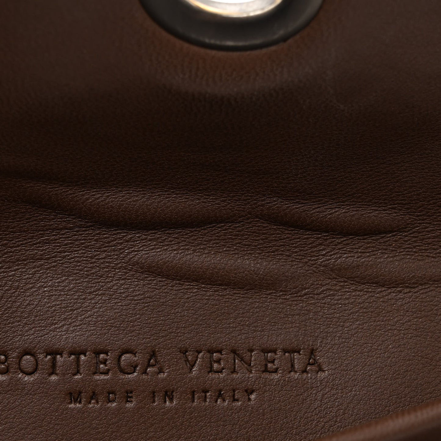 Nappa Intrecciato Mini Turn-Lock Crossbody Ebano
