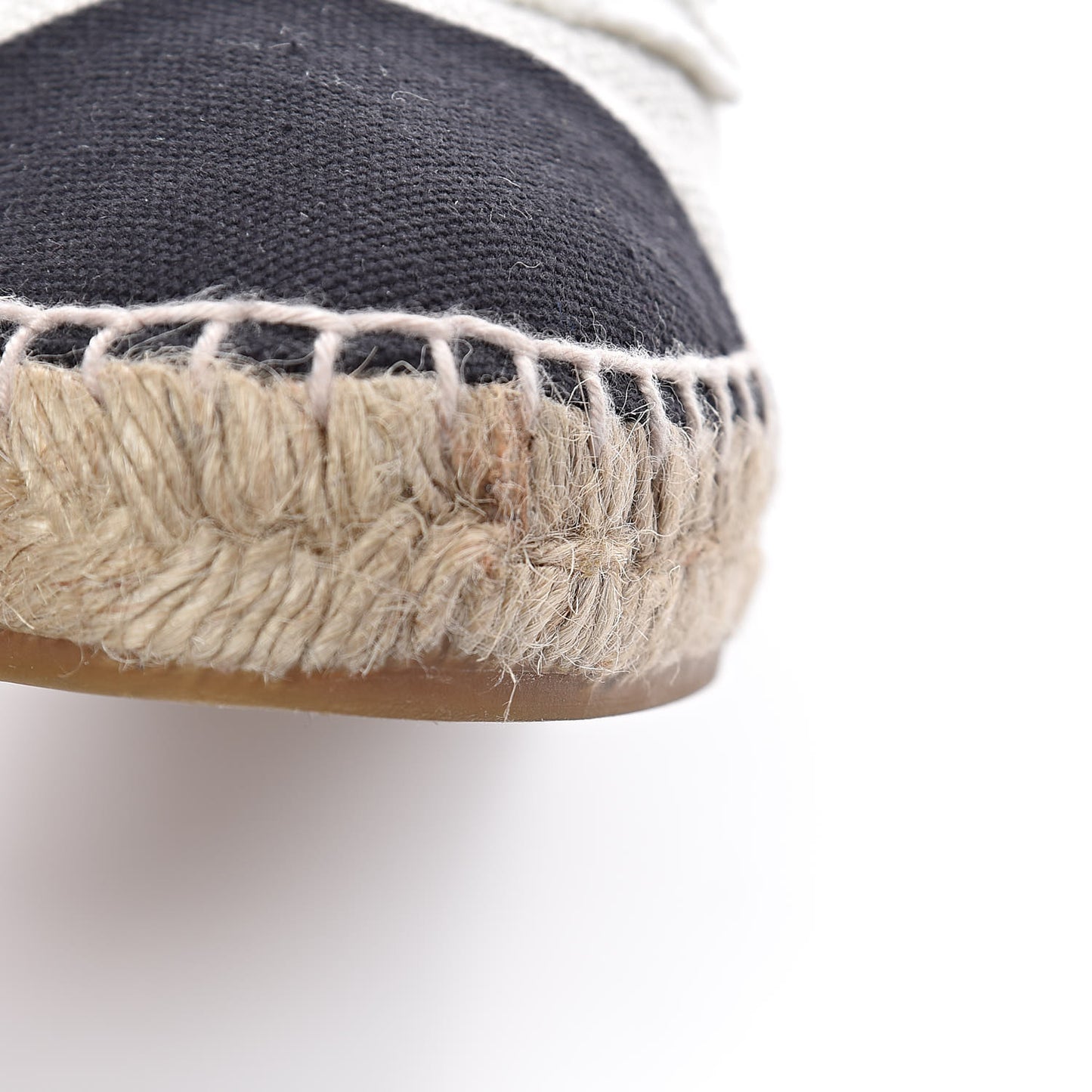 Linen CC Espadrilles 39 Beige Black
