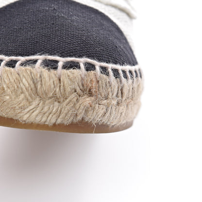 Chanel Linen CC Espadrilles 39 Beige Black 9 of 10