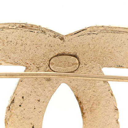 Chanel Metal Crystal Baguette CC Brooch Gold 3 of 5