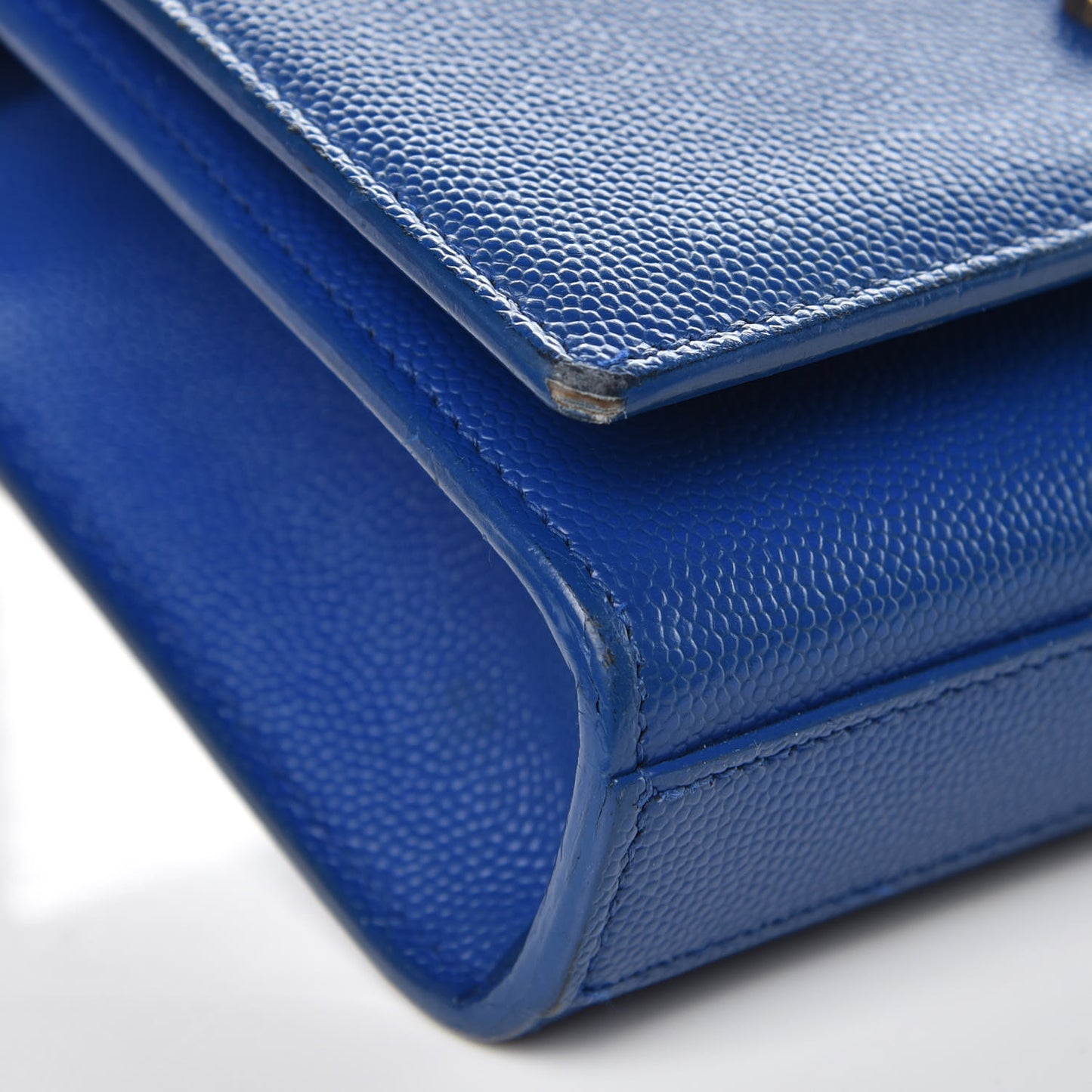 Grain De Poudre Small Classic Monogram Kate Satchel Royal Blue