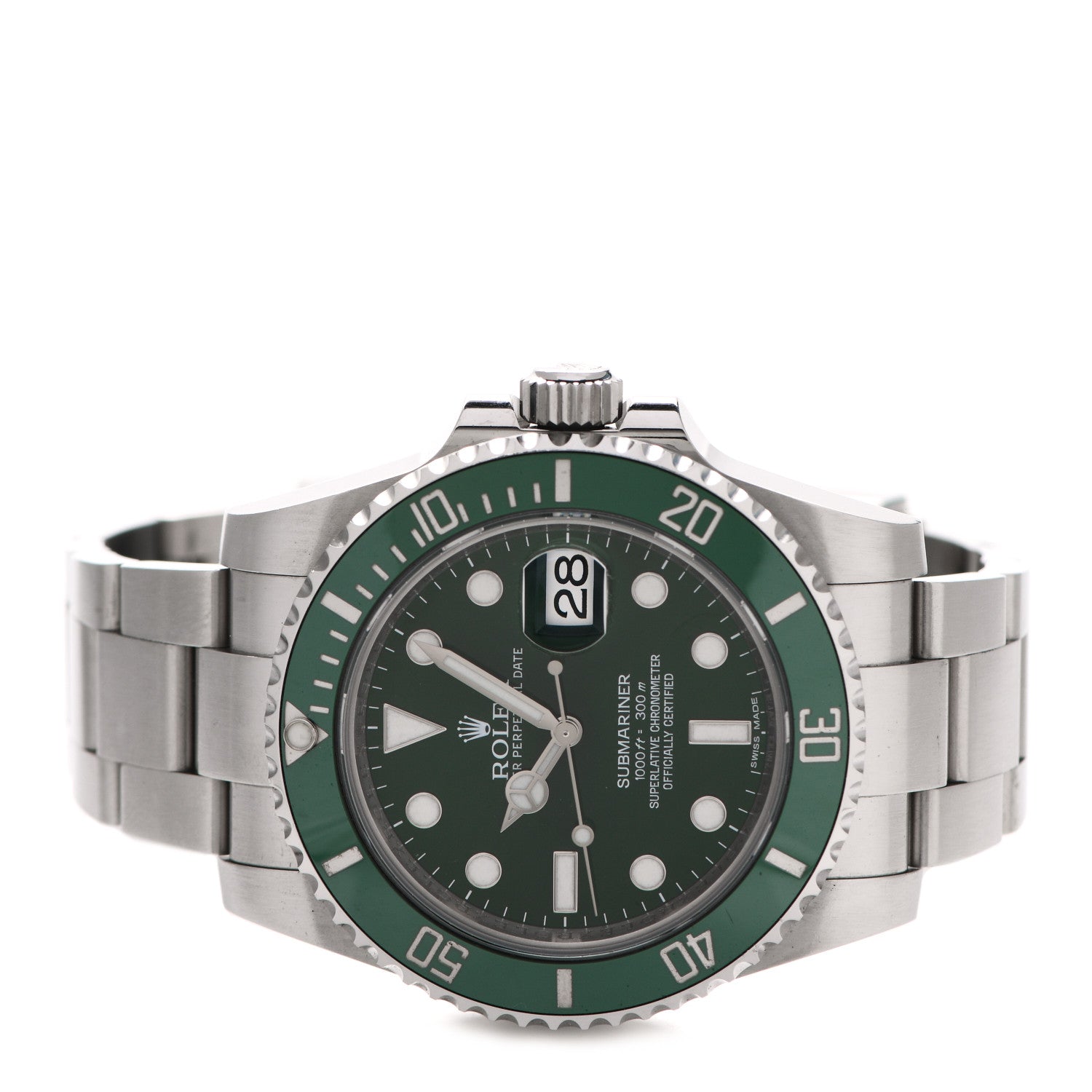 Rolex Stainless Steel 40mm Oyster Perpetual Submariner Date Hulk Watch Green 116610LV 2 of 4