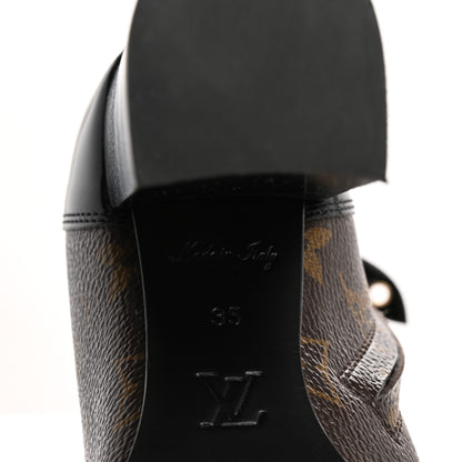 Louis Vuitton Patent Calfskin Monogram Star Trail Ankle Boots 35 Black 8 of 10
