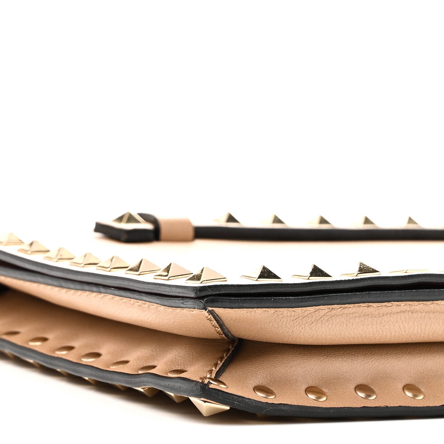 楽一番公式アカウント01 VALENTINO GARAVANI Valentino Garavani Nappa Rockstud Wristlet Clutch Alpaca 1896014