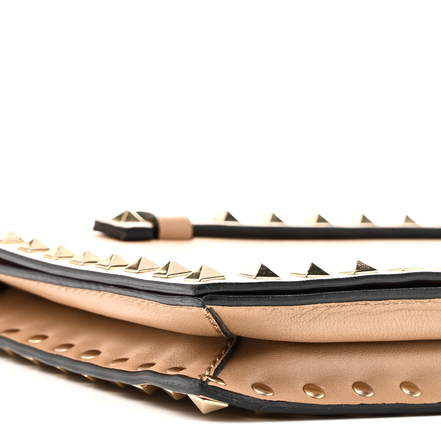 Nappa Rockstud Wristlet Clutch Alpaca