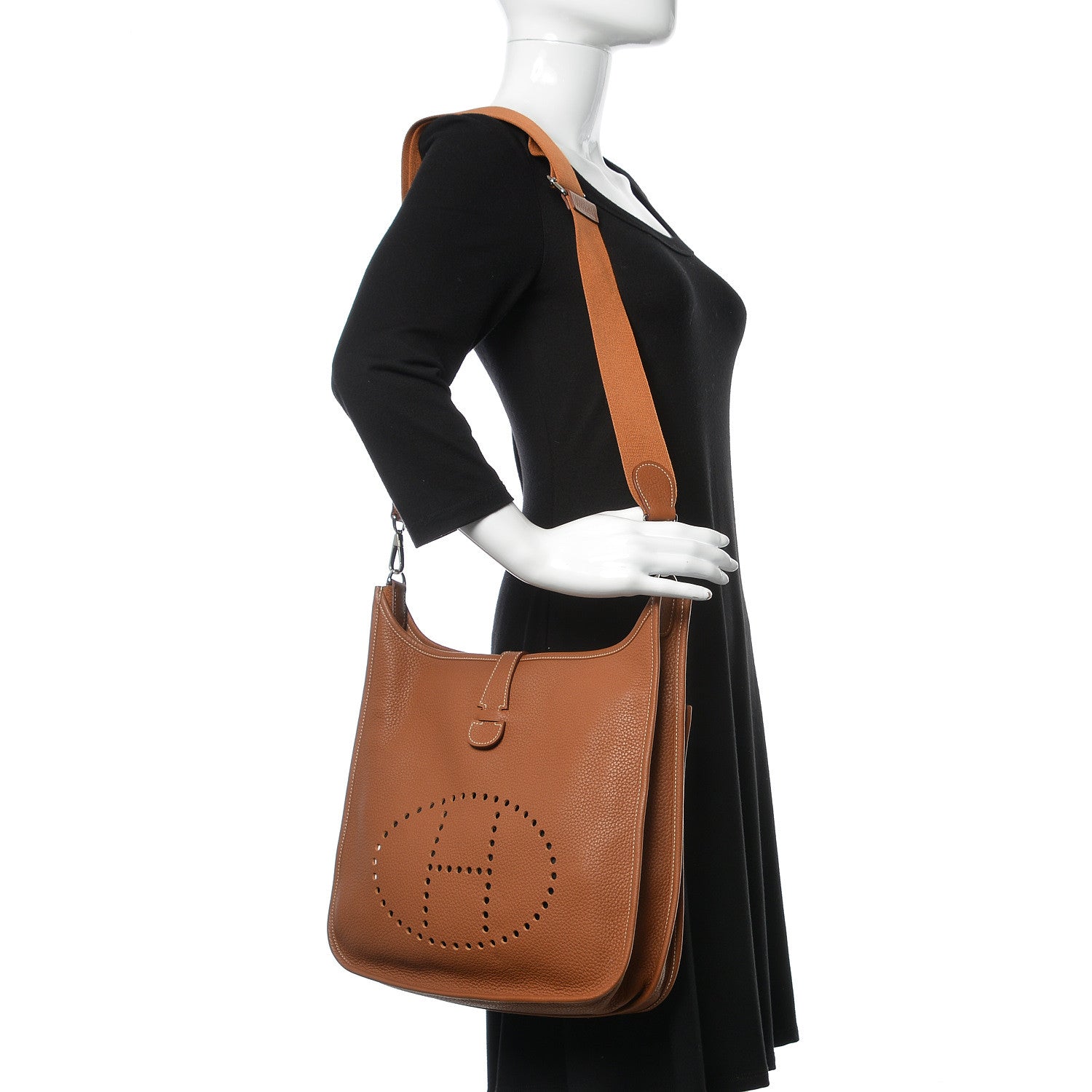 Hermes Taurillon Clemence Evelyne III GM Gold 2 of 7