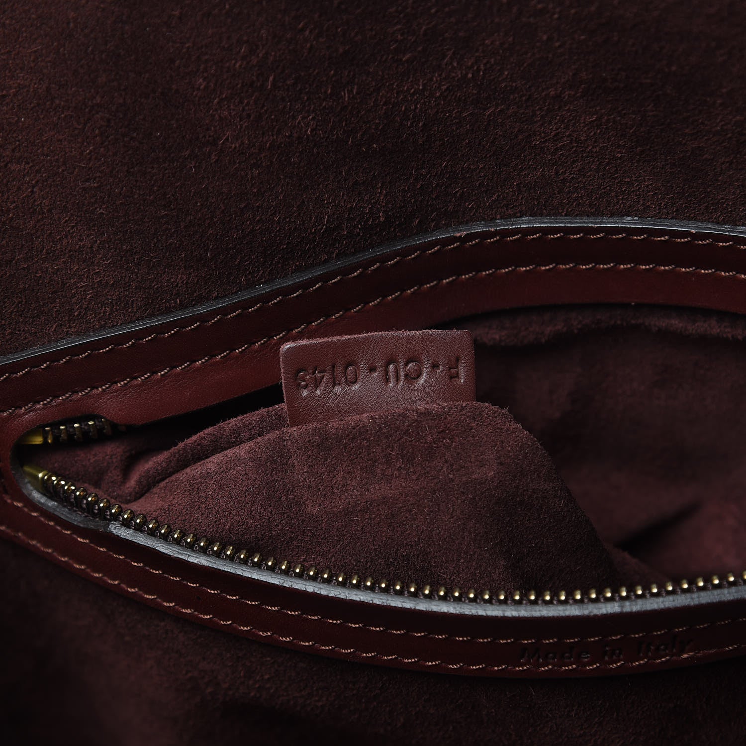Celine Natural Calfskin Medium Phantom Luggage Burgundy 7 of 16