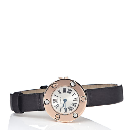 Cartier 18K Pink Gold Satin Diamond 23mm Love Quartz Watch 3 of 9