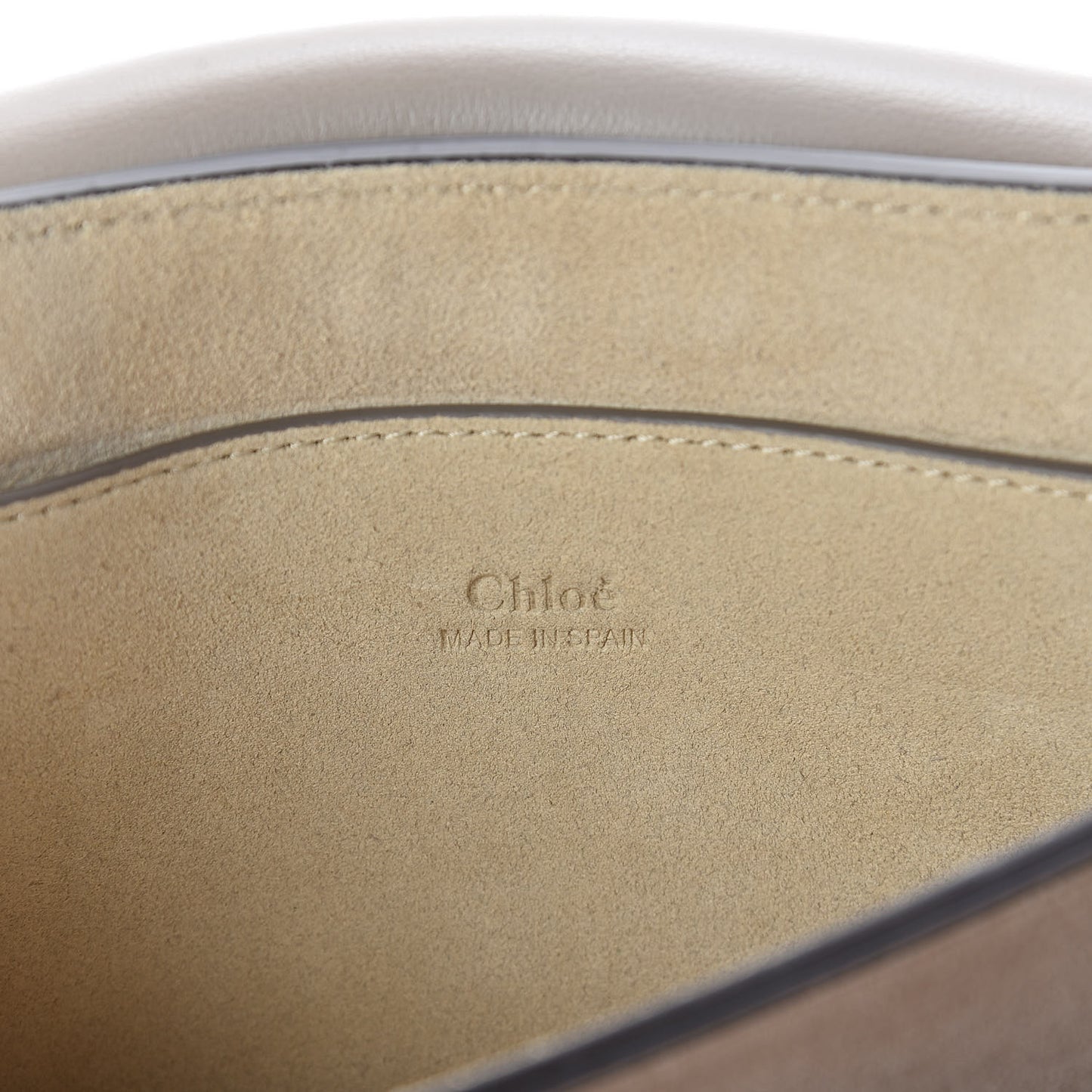 Suede Calfskin Small Faye Shoulder Bag Motty Grey