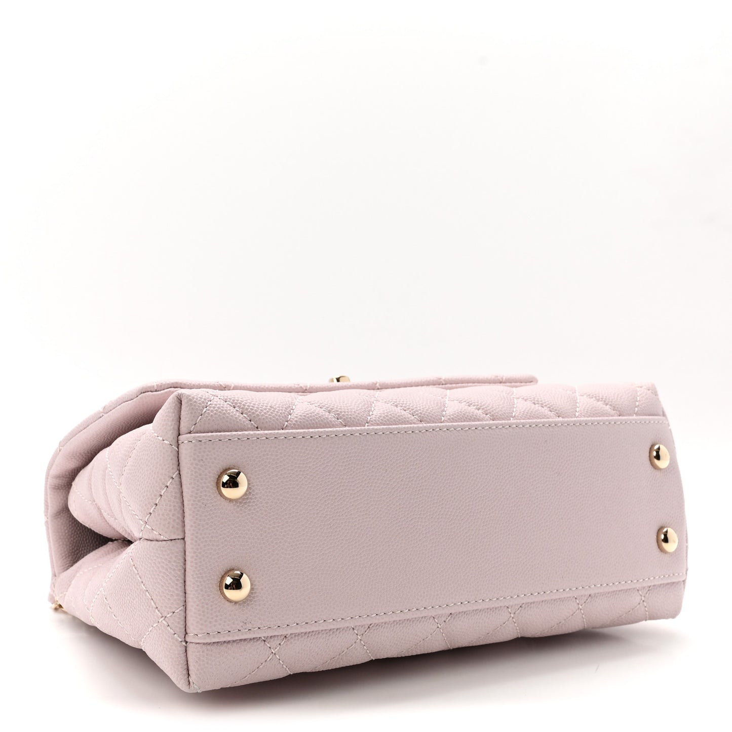 Caviar Quilted Mini Coco Handle Flap Lilac