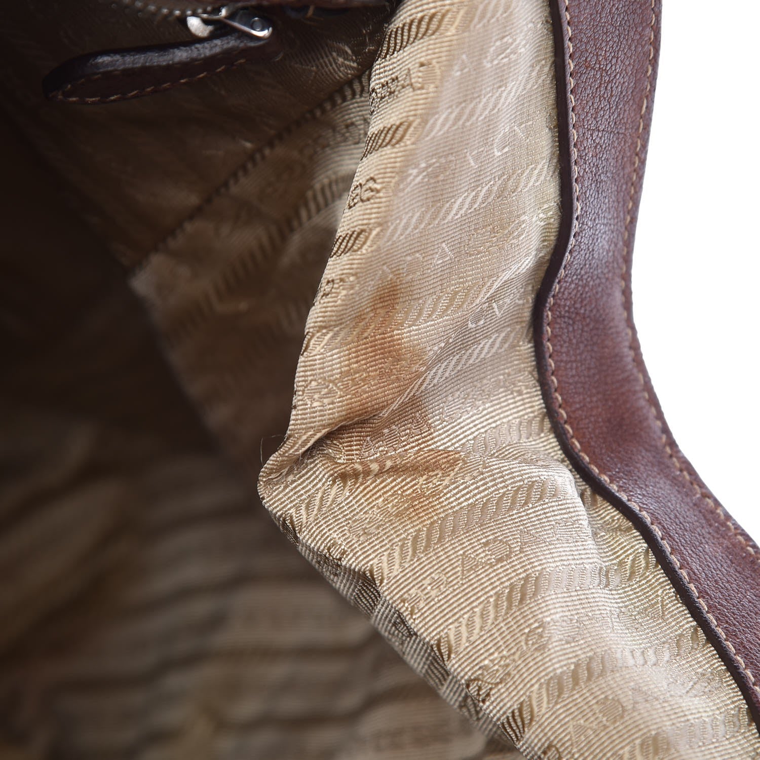 Prada Jacquard Logo Frame Brown 7 of 25
