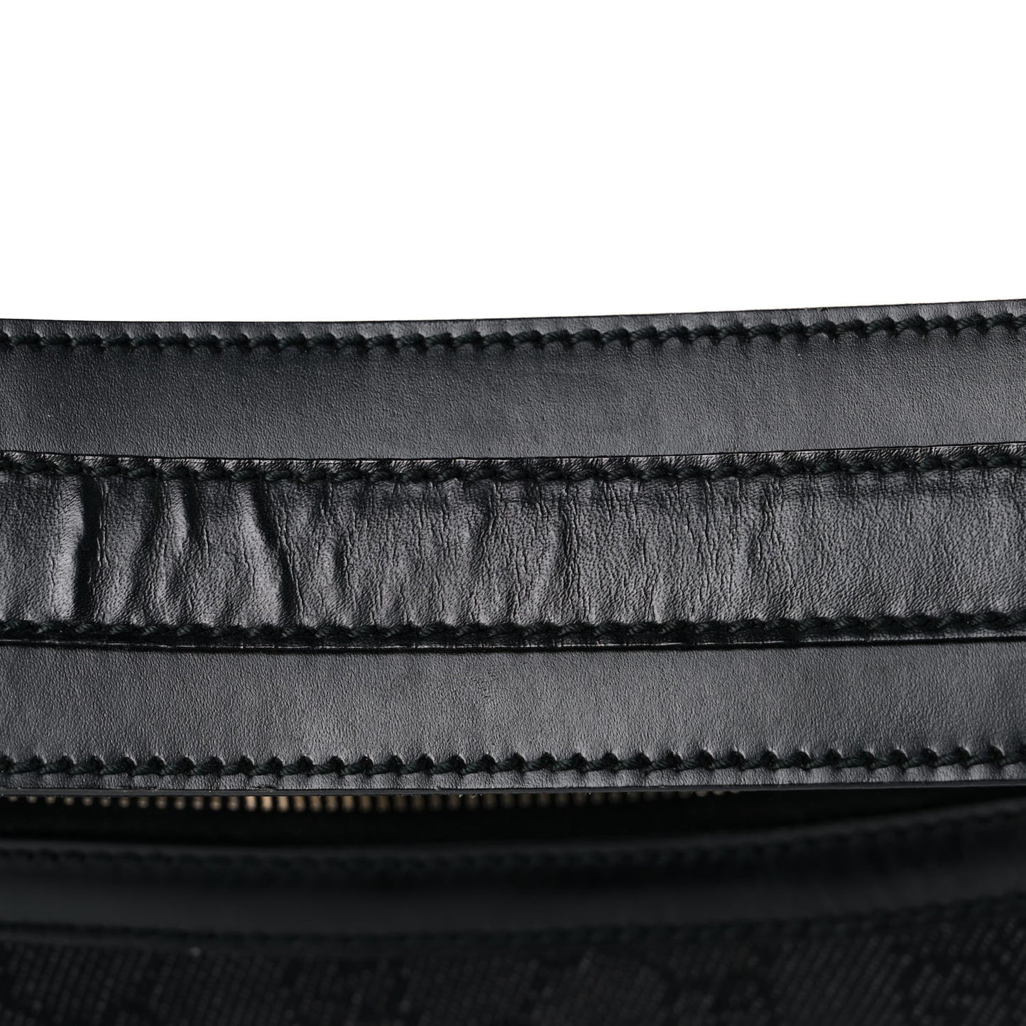 Monogram Half Moon Bamboo Ring Hobo Black