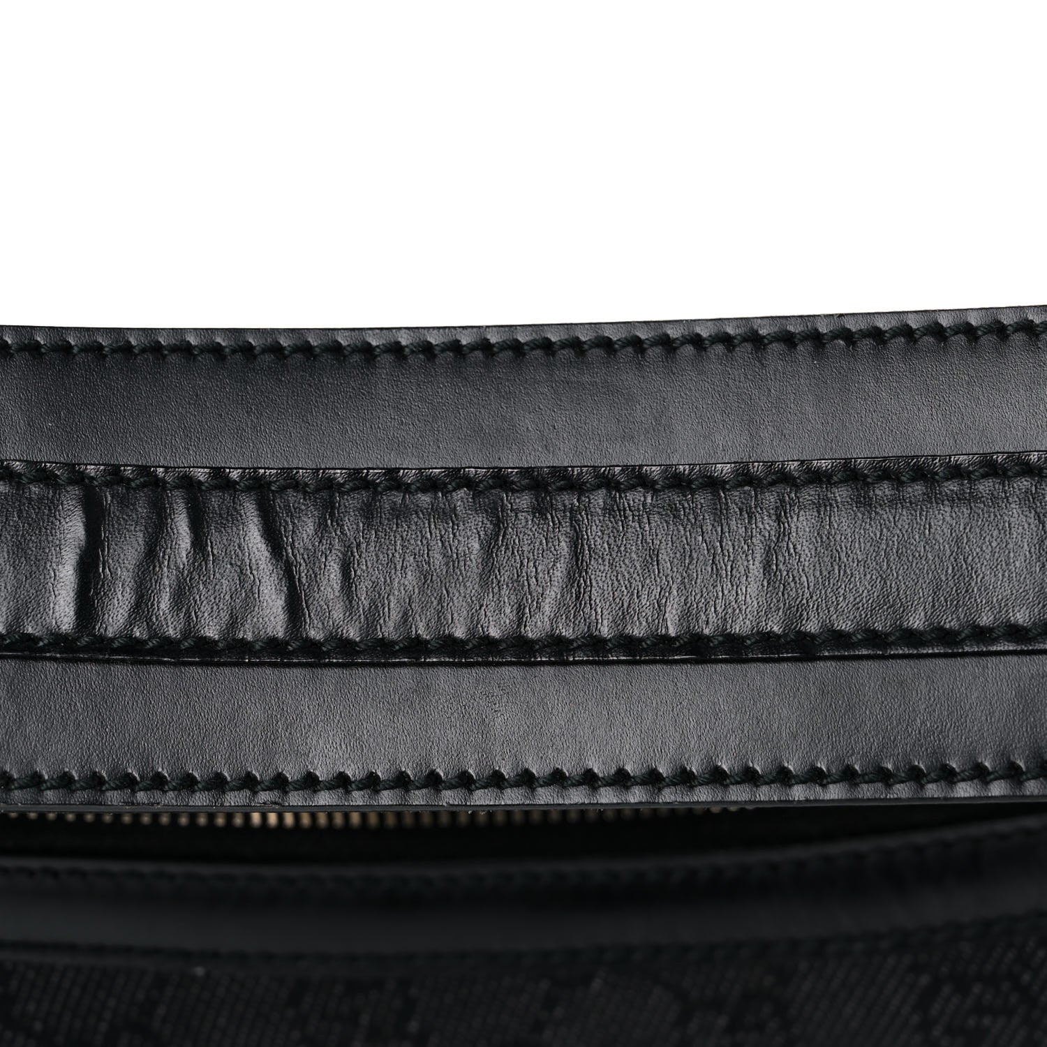 Gucci Monogram Half Moon Bamboo Ring Hobo Black 15 of 15