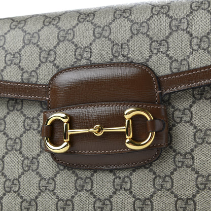 Gucci GG Supreme Monogram Horsebit 1955 Shoulder Bag Beige Brown Sugar 12 of 13