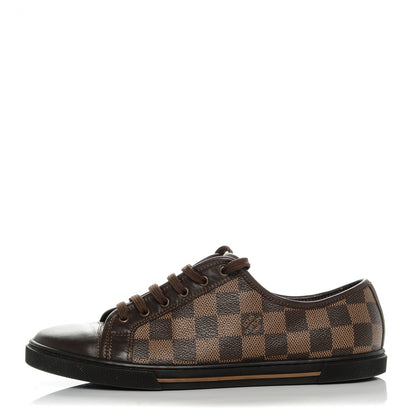 Louis Vuitton Calfskin Damier Ebene Punchy Sneakers 38 1 of 9