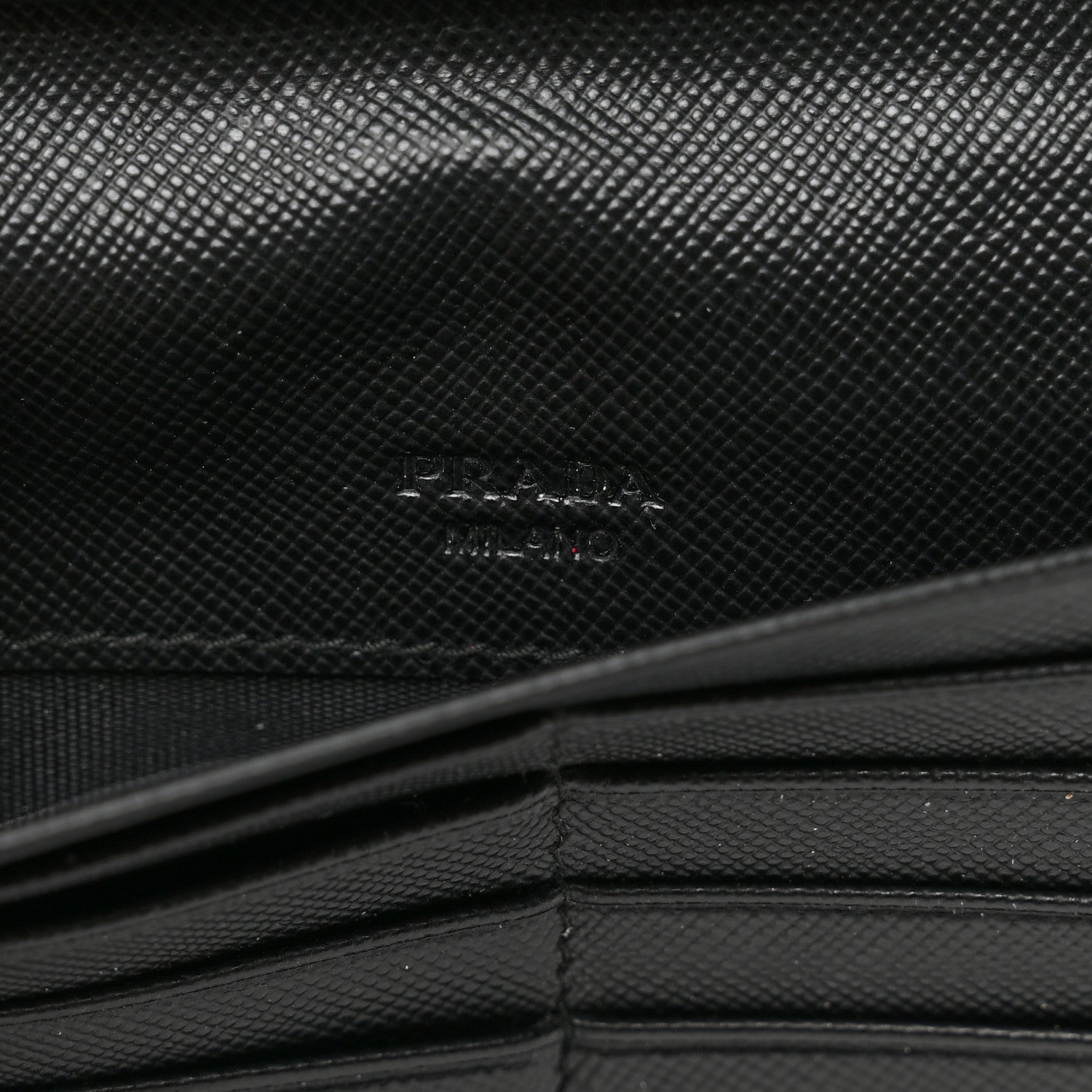 Prada Saffiano Metal Zip Around Organizer Wallet Black 7 of 11