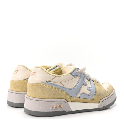 Fendi Suede Vitello Fendi Match Low Top Sneakers 36.5 Straw Azzurro Poison Connecticut 5 of 9