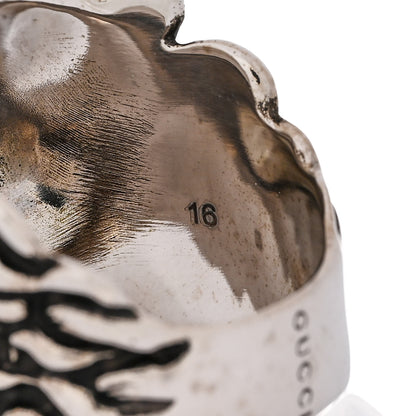 Gucci Metal Crystal Lion Head Ring 16 7.5 multicolor 56 7.5 Silver 7 of 8