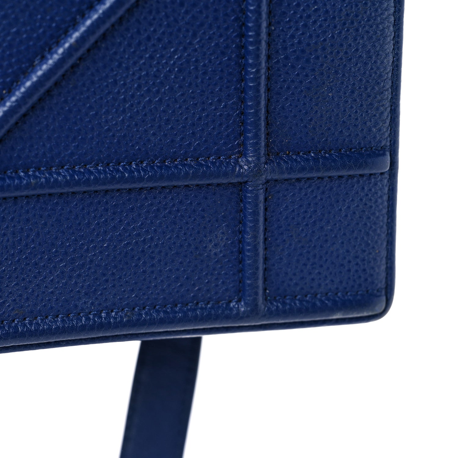 Christian Dior Grained Calfskin Medium Diorama Flap Bag Blue 14 of 15