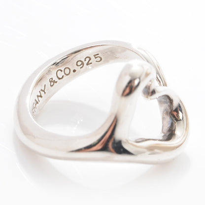 Tiffany Elsa Peretti Sterling Silver Open Heart Ring 4.5 4 of 6