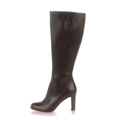 Christian Louboutin Calfskin Miss Tack Botta 85 Boots 36 Dark Brown 1 of 9