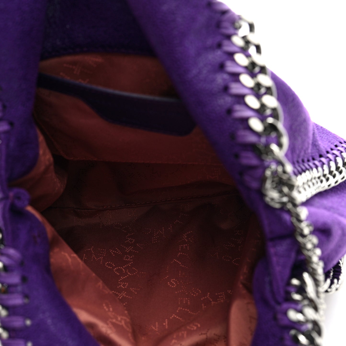 Shaggy Deer Mini Falabella Fold Over Tote Bright Purple