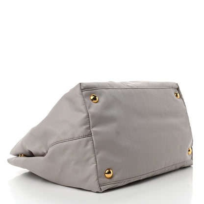 Prada Nylon Tessuto Fiocco Bow Tote Grey 3 of 4