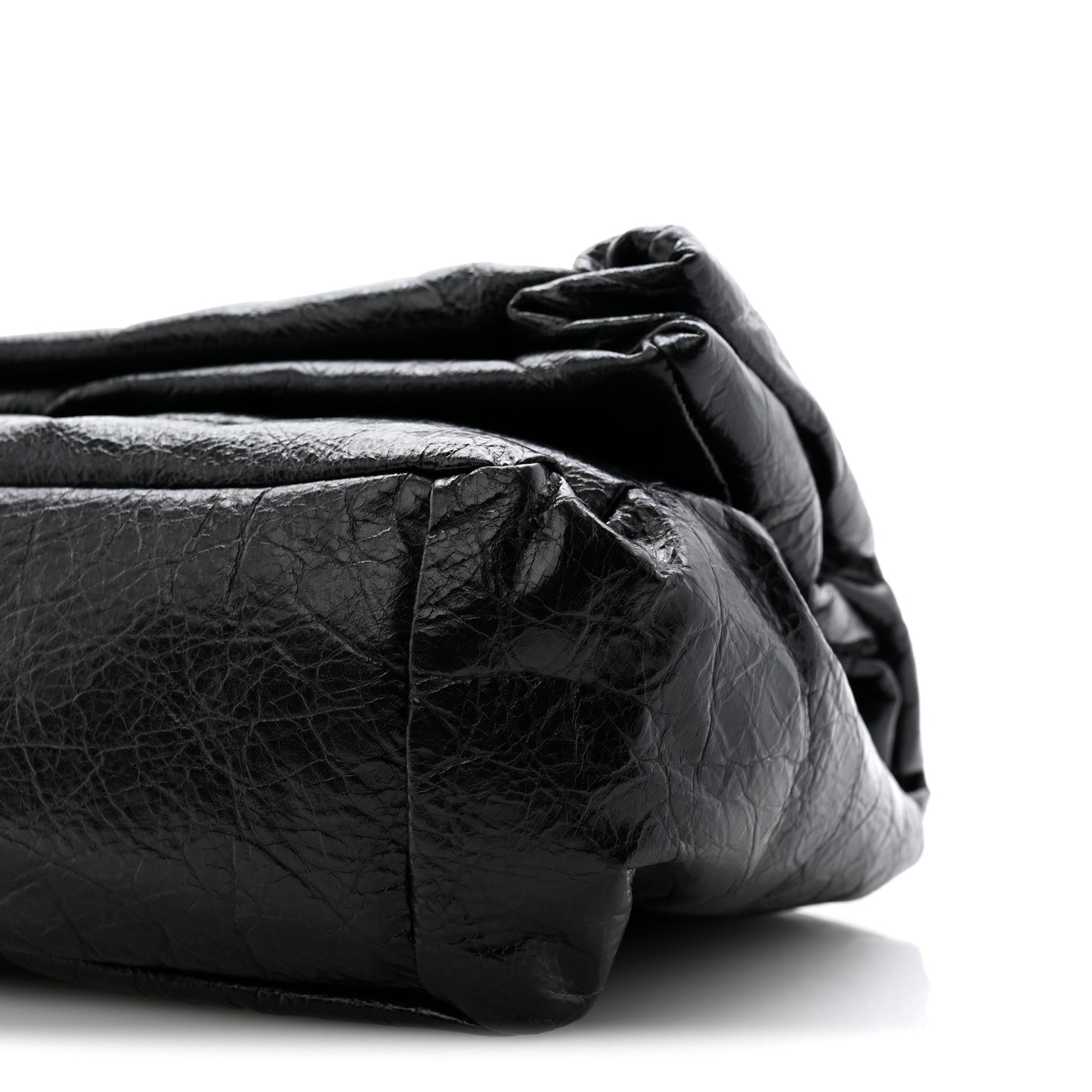 Arena Calfskin Small Monaco Chain Shoulder Bag Black