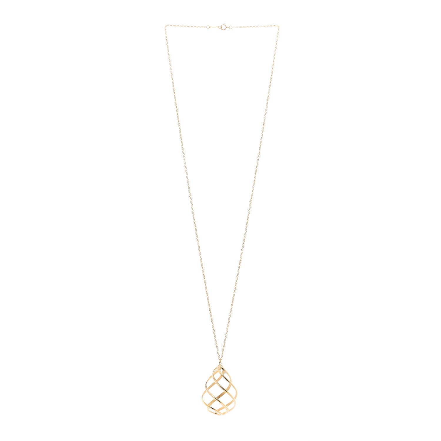 Tiffany 18K Yellow Gold Paloma Picasso Venezia Luce Pendant Necklace 3 of 4